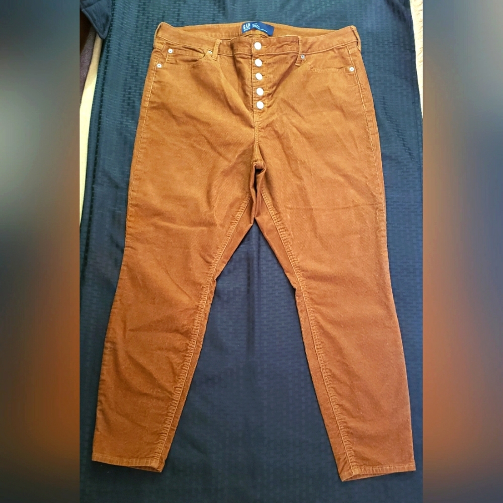 GAP Denim High Rise Universal Legging Corduroy Pants Size 20